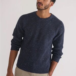 Marine Layer Coleman Inverness Crewneck Sweater Navy Large NWOT